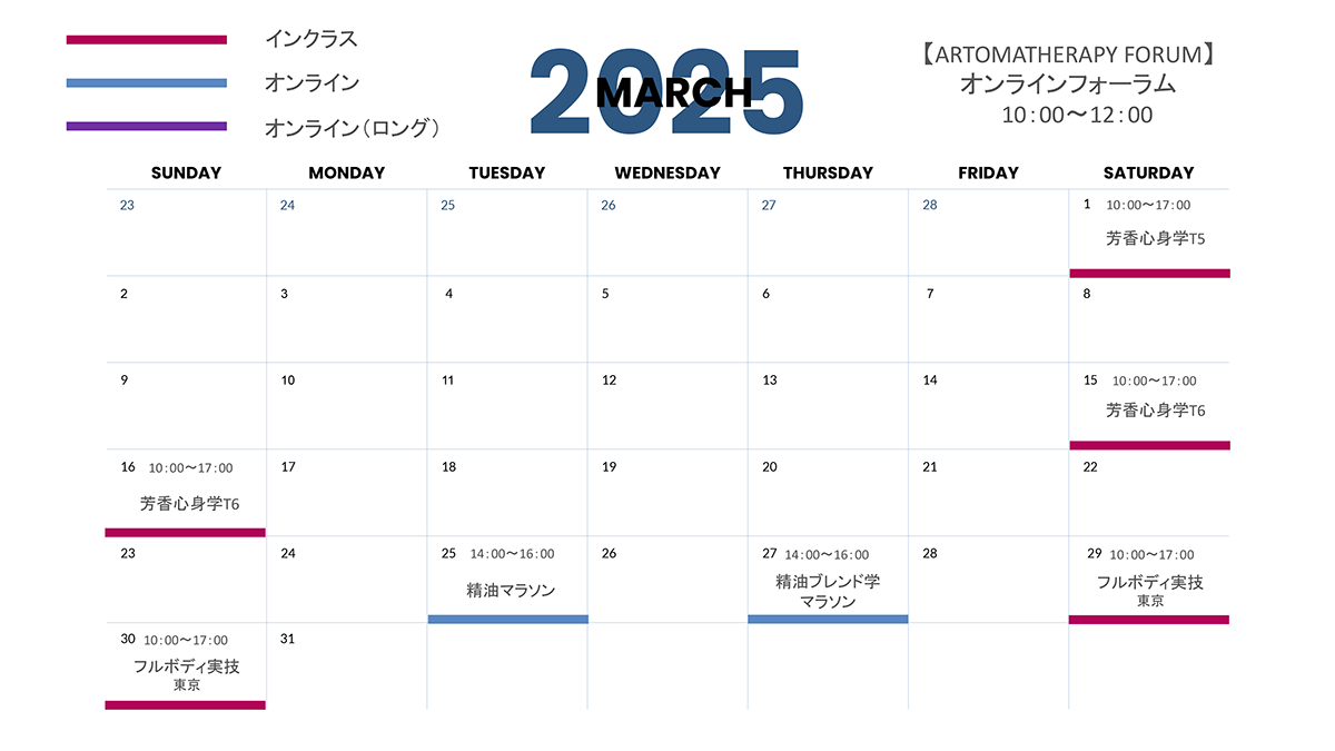 スケジュール　2025年3月