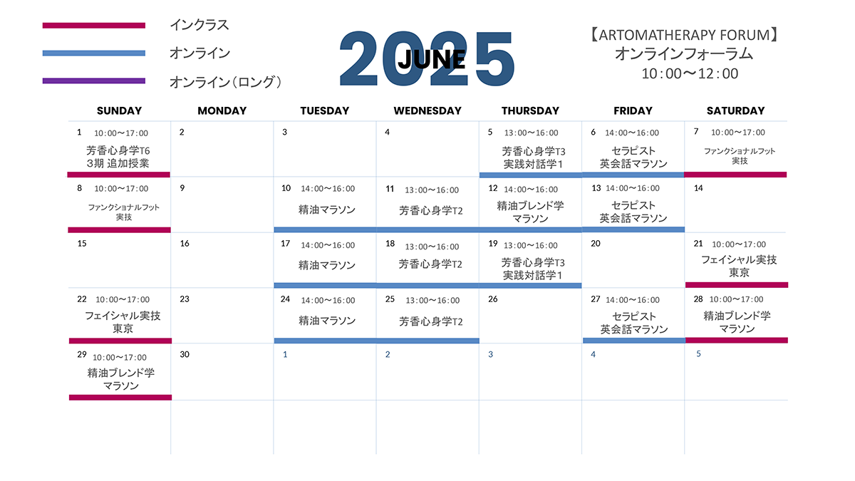 スケジュール　2025年6月